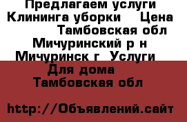 Предлагаем услуги Клининга(уборки) › Цена ­ 1 000 - Тамбовская обл., Мичуринский р-н, Мичуринск г. Услуги » Для дома   . Тамбовская обл.